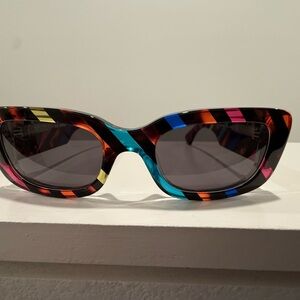 Kurt Geiger Vibrant Striped Cat-Eye Sunglasses